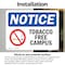 Signmission Tobacco Free Campus OSHA Notice Sign, Vinyl Decal, 10in W x 7in L, 2PK OS-2PACK-NS-D-710-L-16732 - alternate 3